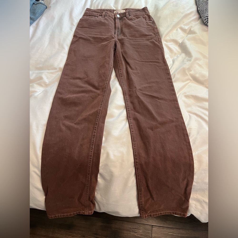 DYNAMITE BROWN STRAIGHT LEG JEANS